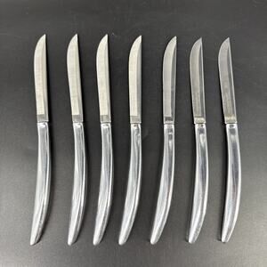 Vintage MCM Style Saladmaster Steak Knives 400 Stainless Steel Set of 7